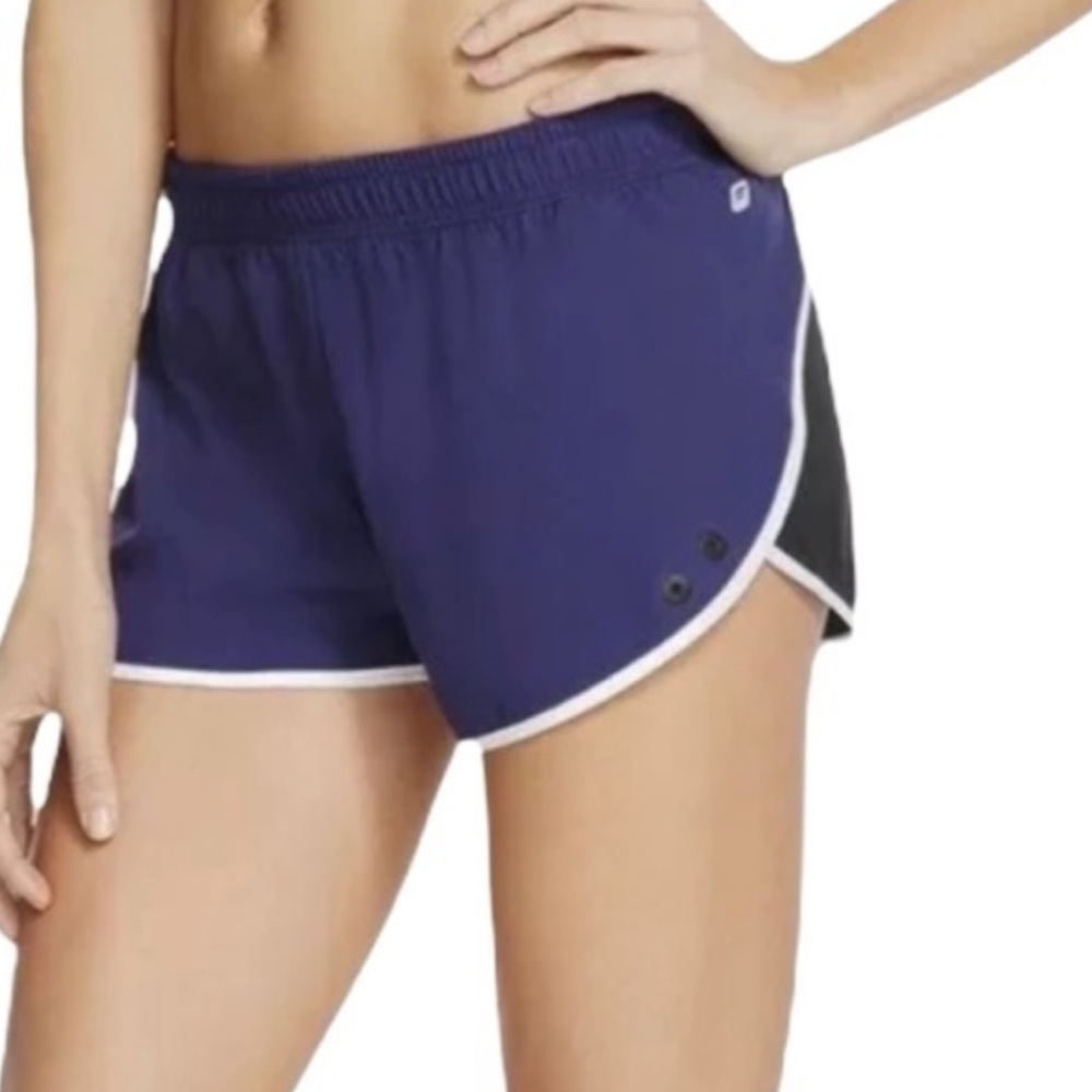 💗NWT Fabletics Adrian Running Shorts Liner Blue Black - Size Large